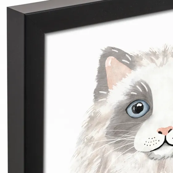 Personalized Long Hair Gray Cat Canvas Wall Plaque-Kirkland's Home Outlet