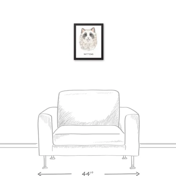 Personalized Long Hair Gray Cat Canvas Wall Plaque-Kirkland's Home Outlet