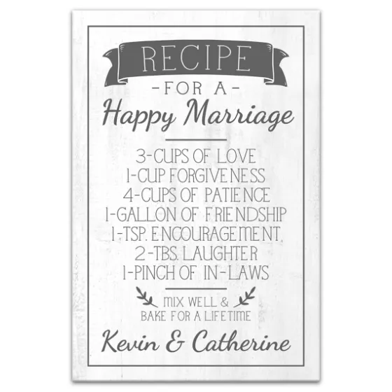 Personalized Marriage Recipe Canvas Wall Plaque-Kirkland's Home Hot