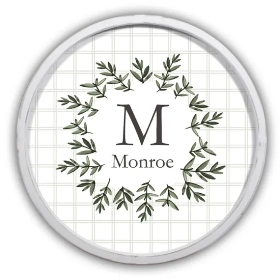 Personalized Monogram Leafy Frame Plaque-Kirkland's Home Fashion