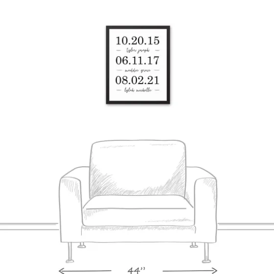 Personalized Names & Dates Framed Canvas Print-Kirkland's Home Shop