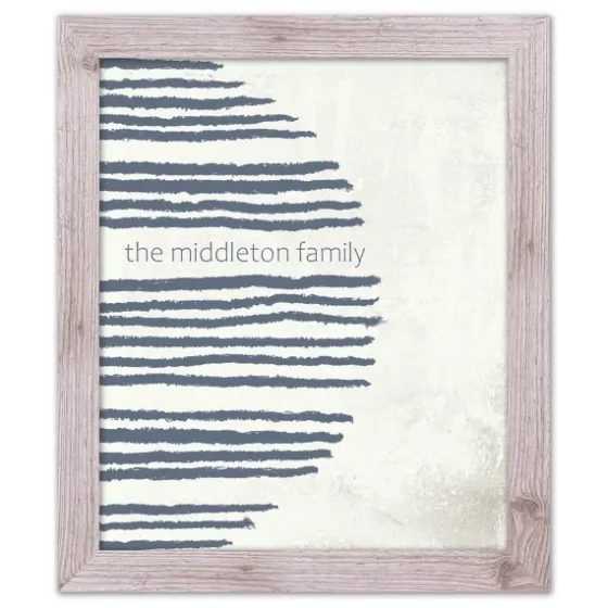 Personalized Navy Stripes Framed Wall Plaque-Kirkland's Home Online