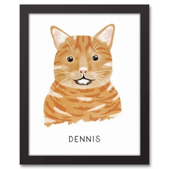 Personalized Orange Tabby Cat Canvas Wall Plaque-Kirkland's Home Shop