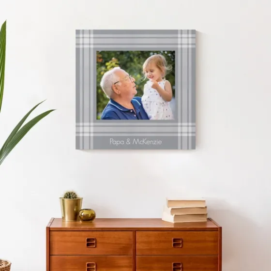 Personalized Plaid Photo Canvas Art Print-Kirkland's Home Shop