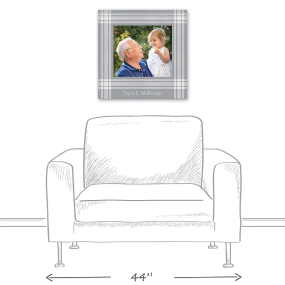 Personalized Plaid Photo Canvas Art Print-Kirkland's Home Shop