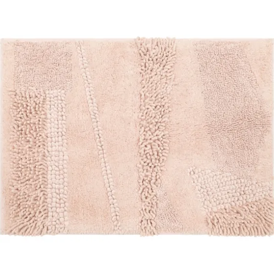 Petal Blush Asymmetrical Cotton Bath Mat, 45 In.-Kirkland's Home Online