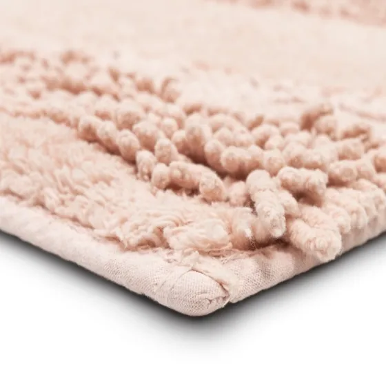 Petal Blush Asymmetrical Cotton Bath Mat, 45 In.-Kirkland's Home Online