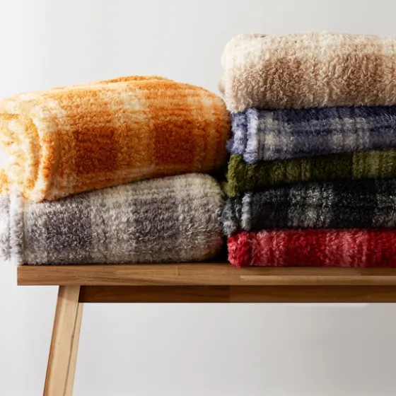 Plaid Plush Throw-Kirkland's Home Outlet