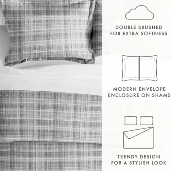 Plaid Polka Dot 2-Pc. Twin Duvet Cover Set-Kirkland's Home Cheap