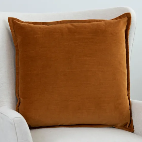 Pumpkin Velvet Duck Feather Throw Pillow-Kirkland's Home New