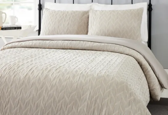 Raised Chevron 3-Pc. Queen Duvet Set-Kirkland's Home Best