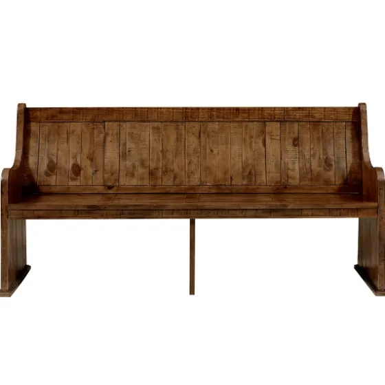 Reclaimed Pine Wood High Back Pew Dining Bench-Kirkland's Home Cheap