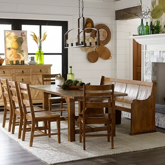 Reclaimed Pine Wood High Back Pew Dining Bench-Kirkland's Home Cheap