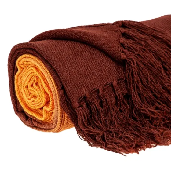 Red And Orange Ombre Fringed Throw-Kirkland's Home Clearance