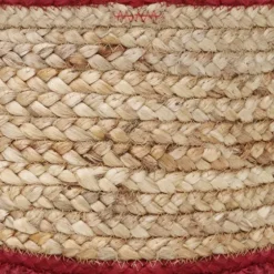 Red Double Stripe Jute Basket With Handles, 19 In.-Kirkland's Home Sale