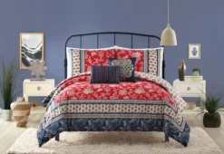Red Navy Marbella Queen 5-Pc. Comforter Set-Kirkland's Home Hot