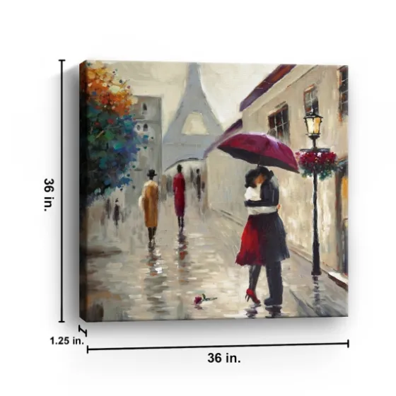 Red Umbrella Couple Giclee Canvas Art Print-Kirkland's Home New