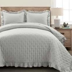 Reyna Ruffle 3-Pc. Full/Queen Quilt Set-Kirkland's Home Online