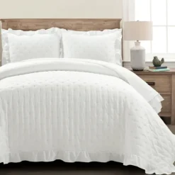 Reyna Ruffle 3-Pc. Full/Queen Quilt Set-Kirkland's Home Flash Sale
