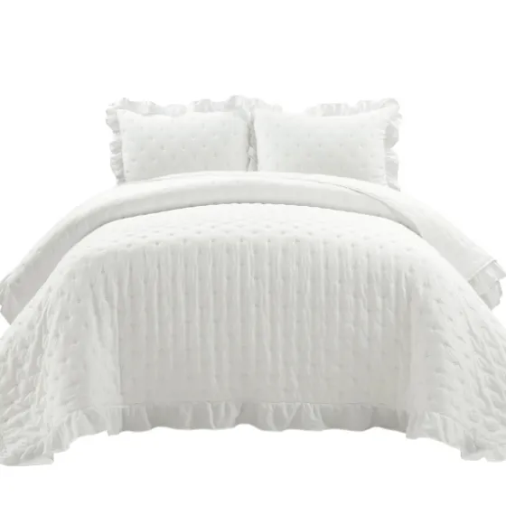 Reyna Ruffle 3-Pc. King Quilt Set-Kirkland's Home Cheap