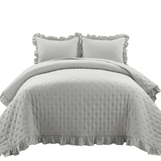 Reyna Ruffle 3-Pc. King Quilt Set-Kirkland's Home Discount