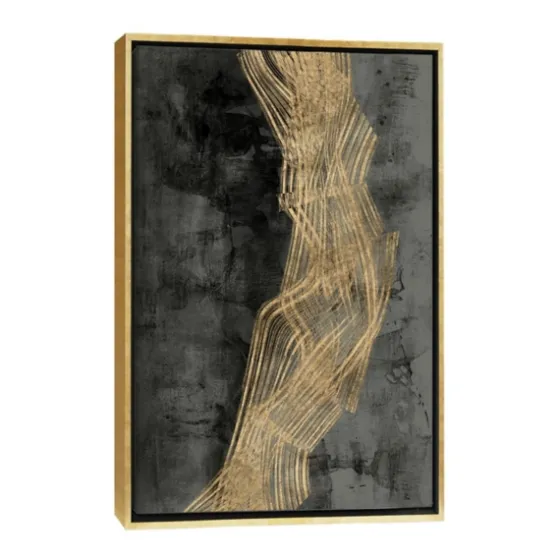 Ribbon Of Gold Abstract Canvas Framed Art-Kirkland's Home Shop