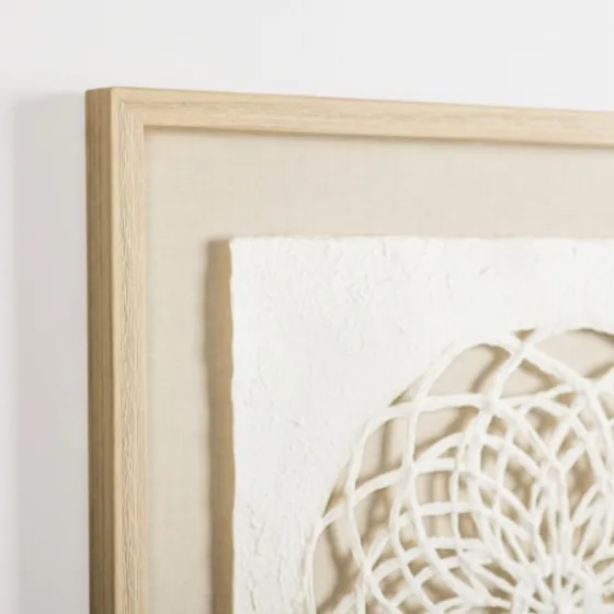 Rice Paper & Natural Linen Cutout Wall Plaque-Kirkland's Home Online
