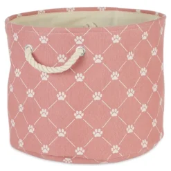 Rose Paw Trellis Round Basket, 15 In.-Kirkland's Home Discount