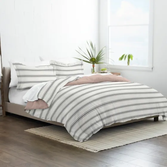 Rose Pink Echo Stripe 2-Pc. Twin Duvet Cover Set-Kirkland's Home Outlet