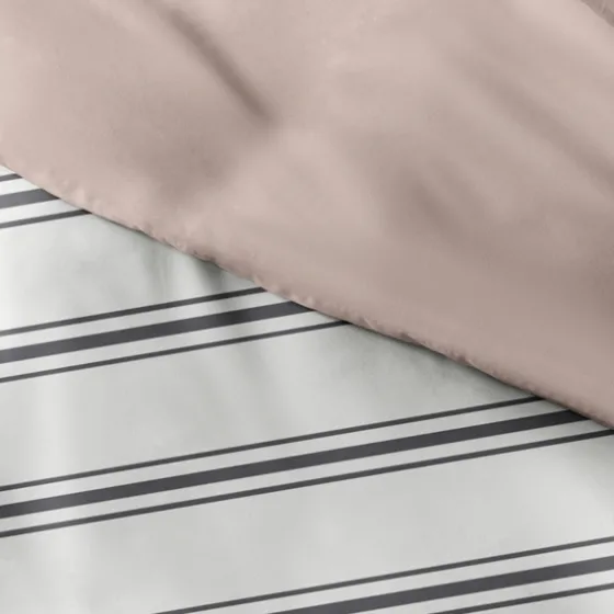 Rose Pink Echo Stripe 2-Pc. Twin Duvet Cover Set-Kirkland's Home Outlet