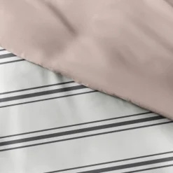Rose Pink Echo Stripe 3-Pc. King Duvet Cover Set-Kirkland's Home Outlet
