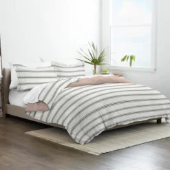 Rose Pink Echo Stripe 3-Pc. Queen Duvet Cover Set-Kirkland's Home Flash Sale