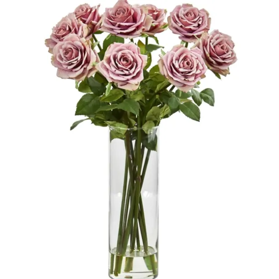 Roses In Cylinder Vase Floral Arrangement-Kirkland's Home New