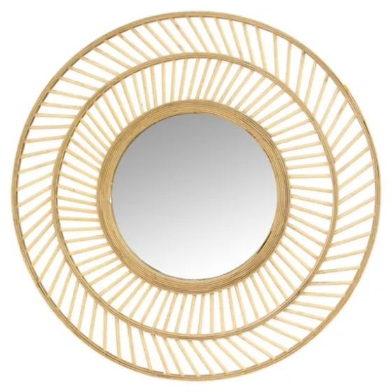 Round Double Frame Rattan Mirror-Kirkland's Home Best Sale