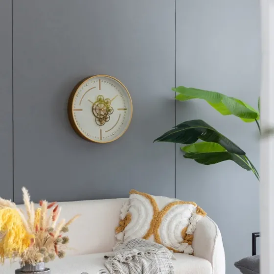 Round Gold Gears Wall Clock-Kirkland's Home Store