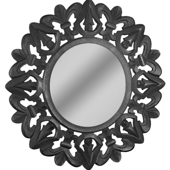 Round Hand Carved Mandala Medallion Mirror-Kirkland's Home Cheap