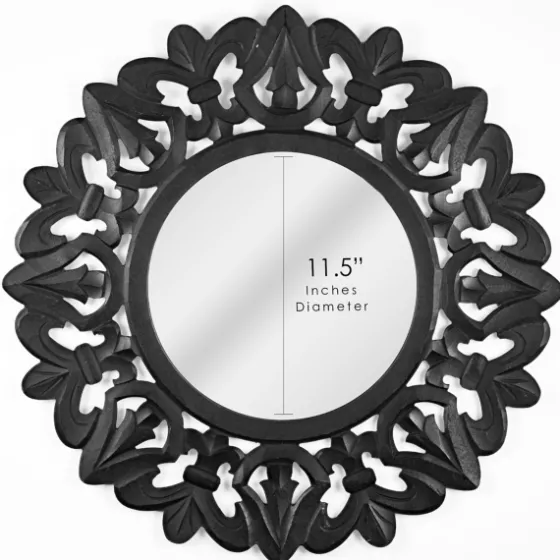 Round Hand Carved Mandala Medallion Mirror-Kirkland's Home Cheap