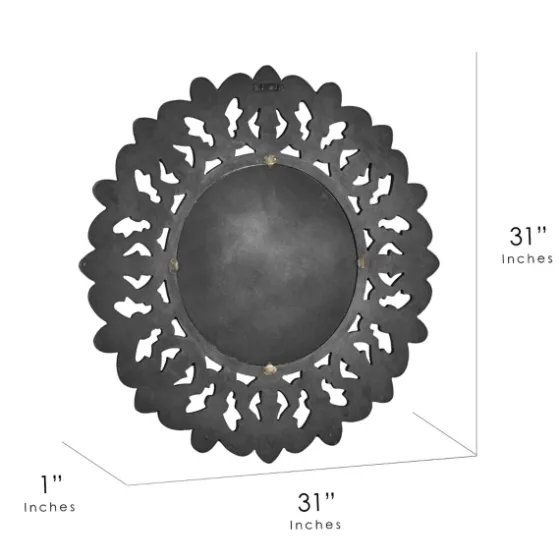 Round Hand Carved Mandala Medallion Mirror-Kirkland's Home Cheap