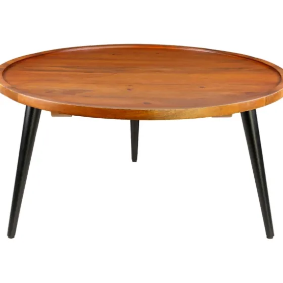 Round Wood And Metal Coffee Table-Kirkland's Home Online