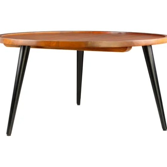 Round Wood And Metal Coffee Table-Kirkland's Home Online