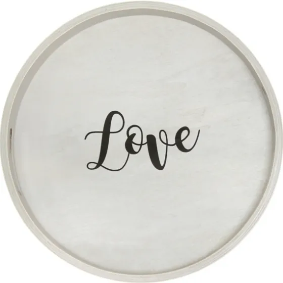 Round Wood Love Tray-Kirkland's Home Cheap