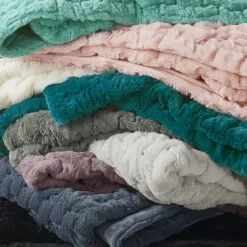 Ruched Fur Throw-Kirkland's Home Best