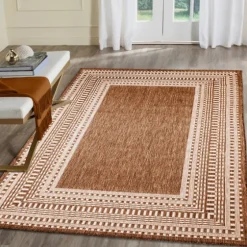 Rust Linear Macy Indoor/Outdoor Area Rug, 4X7-Kirkland's Home Cheap