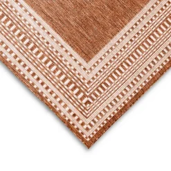 Rust Linear Macy Indoor/Outdoor Area Rug, 4X7-Kirkland's Home Cheap