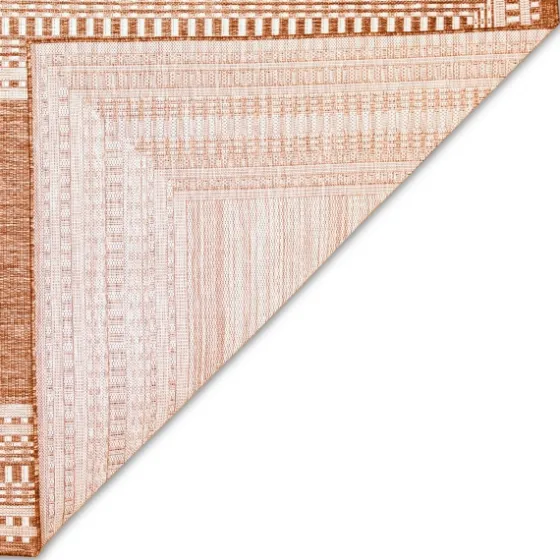 Rust Linear Macy Indoor/Outdoor Area Rug, 6X9-Kirkland's Home Sale