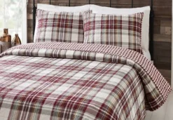 Rust Plaid Camden Full/Queen 3-Pc. Quilt Set-Kirkland's Home Sale