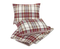 Rust Plaid Camden Full/Queen 3-Pc. Quilt Set-Kirkland's Home Sale