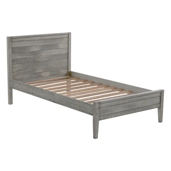 Rustic Gray Pine Panel Twin Bed Frame-Kirkland's Home Best Sale