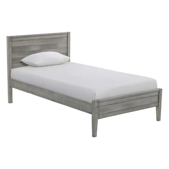 Rustic Gray Pine Panel Twin Bed Frame-Kirkland's Home Best Sale