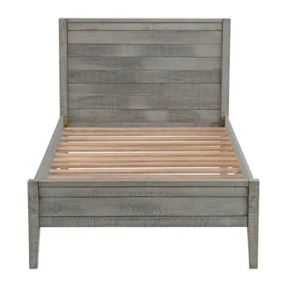 Rustic Gray Pine Panel Twin Bed Frame-Kirkland's Home Best Sale